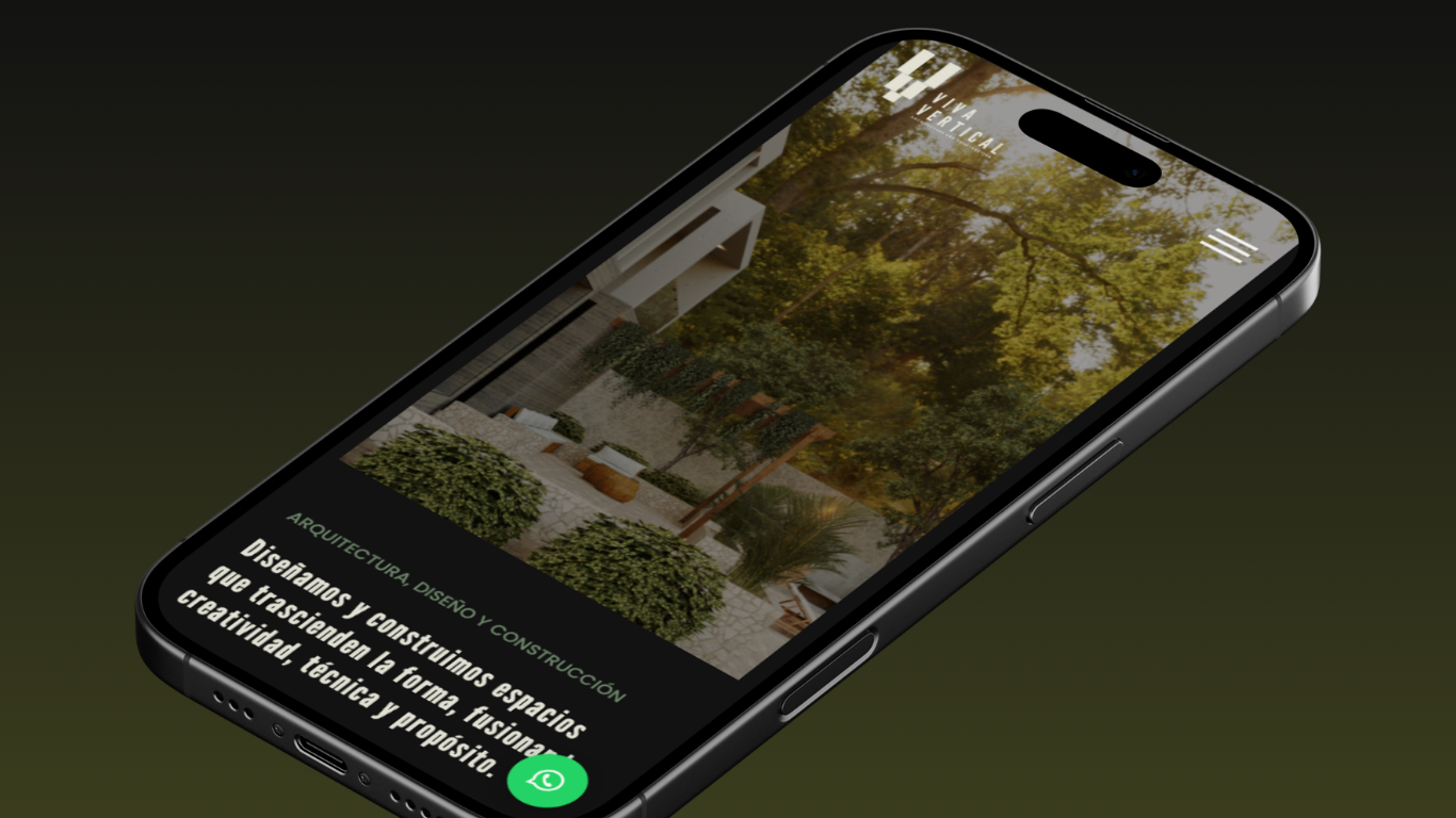 Sitio web de arquitectura Viva Vertical